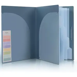 Accordion File Organizer 5 Pocket Expanding File Folders with Pockets Document Organizer Portable Paper Organizer School Office Supplies Blue