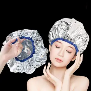 Portable Lightweight Hair Steaming Cap, Waterproof Aluminum Foil Hat, Reusable Heat Treatment Cap for Home Use, Salon Quality Hair Dye Tool