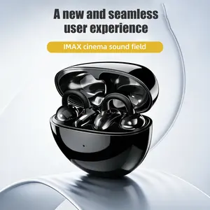 Clip-On Open Ear Earbuds Bluetooth 6.0 Wireless Ear Clip Headphones, 40H Playtime, 3D Spatial Sound, Directional Audio, ENC Clear Calls, Lightweight Secure Fit Sports Earbuds for Running Workout Gym iPhone Android