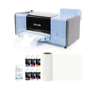 DTF Starter Kit Bundle with DTF Printer A3 Transfer Printing Machine,One Roll 11.8" x 328ft DTF Film,500 ml x 6 DTF Ink,600g DTF Powder