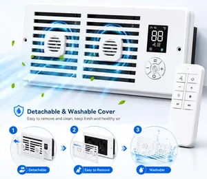 Register Booster Fan“4*10” ,10-Speed- Hot & Cold Air  nstall in /Floor Vents-Negative Ion & Ultra Quiet. Get Better AC/Heating!Removable face mask for easy cleaning  Easy Installation