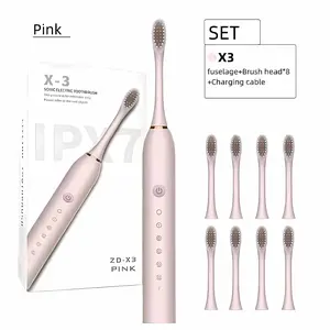Sonic Electric Toothbrush for Adults, Rechargeable Toothbrush with 8 Brush Heads, 6 Cleaning Modes, IPX7 Waterproof