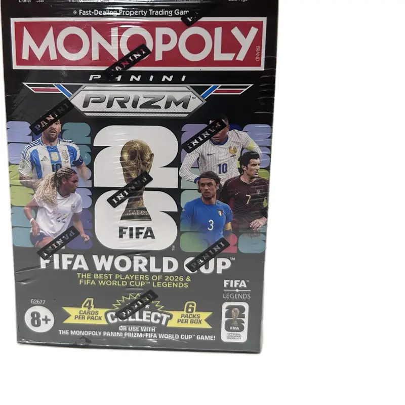 2026 Monopoly Panini Prizm FIFA World Cup Trading Cards/Blaster Box