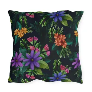 Tropical Floral and Greenery Outdoor Pillows, Patio Pillow