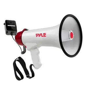 Megaphone Bullhorn With Siren & Music, Lightweight Mini Bullhorn With Loud Speaker & Volume Control - 800 Yard Voice Range Megaphone