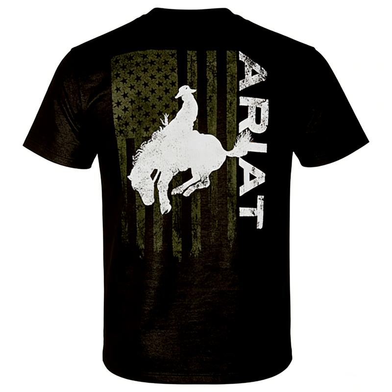 AR Rodeo Rider On Horseback With American Flag Design Casual Graphic Print Short Sleeve Crew Neck T-Shirt Vintage God's Plan Cool Grandpa Grandma Nickname Anime Acid Washed Retro Heart Hands USA Mexico Unisex boxy fit shirt gorlock destroyer