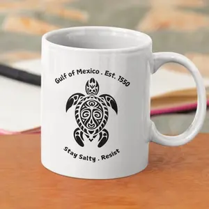 Gulf of Mexico Mug - 11 oz & 15 oz Durable Ceramic Coffee Cup with Gulf of Mexico Print, Microwave & Dishwasher Safe, Great Gift for Coffee Lovers - Drinkware