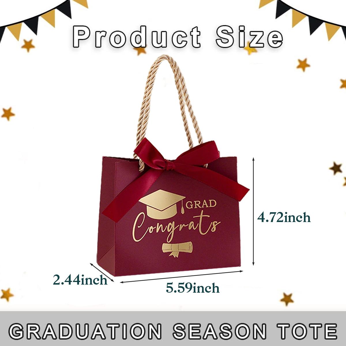 Gifts for her/him, 5-themed gift boxes with handles and ribbons, perfect for graduation parties, candy bags, goodie bags