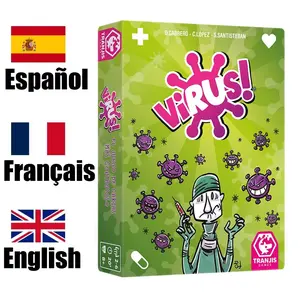 Virus 1 2 3 Board Game, Contagiously Fun Card Game, Spanish English French Versions, Party Game for Fun Family Game Night