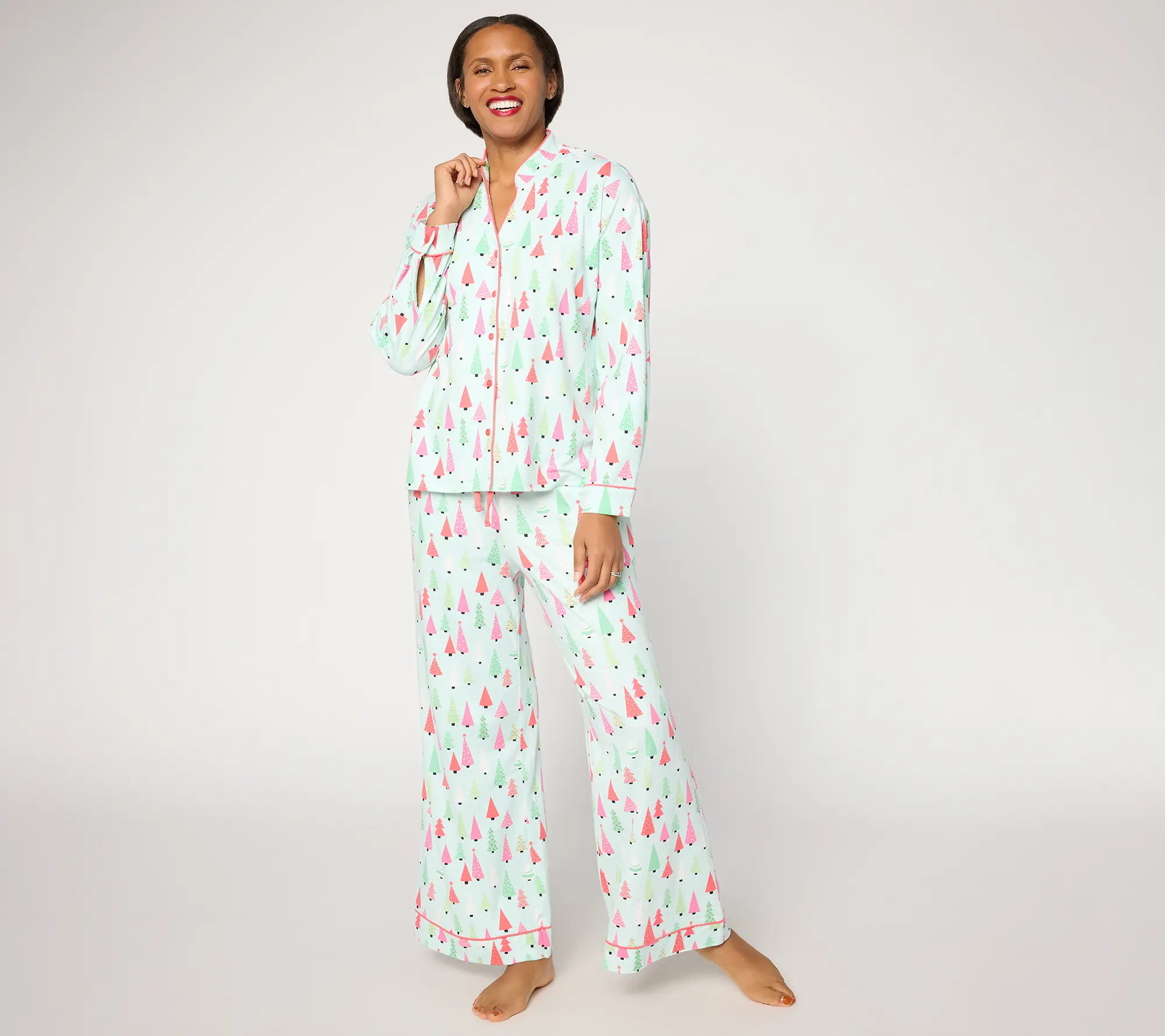 MUK LUKS Dream Cloud Notch Collar Winter Pajama Set MUK LUKS Dream Cloud Notch Collar Winter Pajama Set