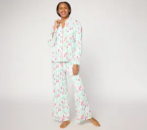MUK LUKS Dream Cloud Notch Collar Winter Pajama Set MUK LUKS Dream Cloud Notch Collar Winter Pajama Set