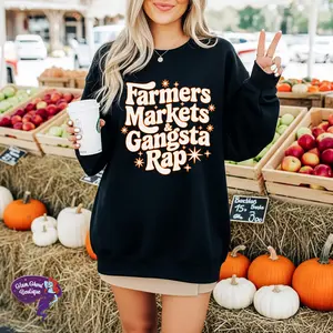 Farmers Markets & Gangsta Rap Unisex Heavy Blend™ Crewneck Sweatshirt-Womens graphic sweatshirts, its fall yall, fall vibes, funny sweatshirts,