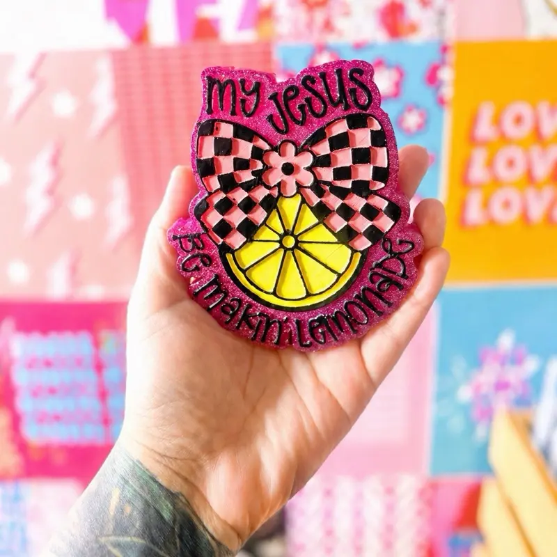 My jesus be making lemonade Car Freshie Personalizable Air Freshener with 30 Unique Scents & Customizable Shapes for Enhanced Driving Experience