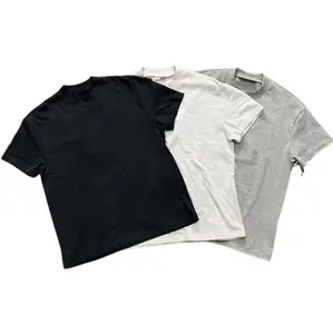 Men's oversized black, white and grey cotton loose round neck T-shirt.Casual sleeveless design,suitablefordailywear, comfortable and well-fitting. Oversized solid color short- sleeved shirt suitable for various occasions. tee