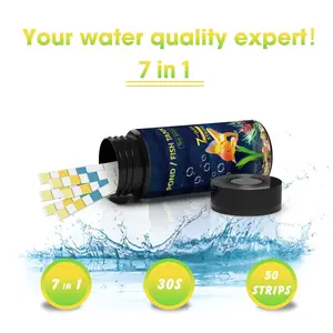 Family drinking water, fish tank water, a water quality test strip that can test 7 indicators in one piece, bottled for long-term storage
