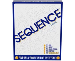 SEQUENCE- Original SEQUENCE Game with Folding Board, Cards and Chips by Jax ( Packaging may Vary ) White, 10.3" x 8.1" x 2.31"