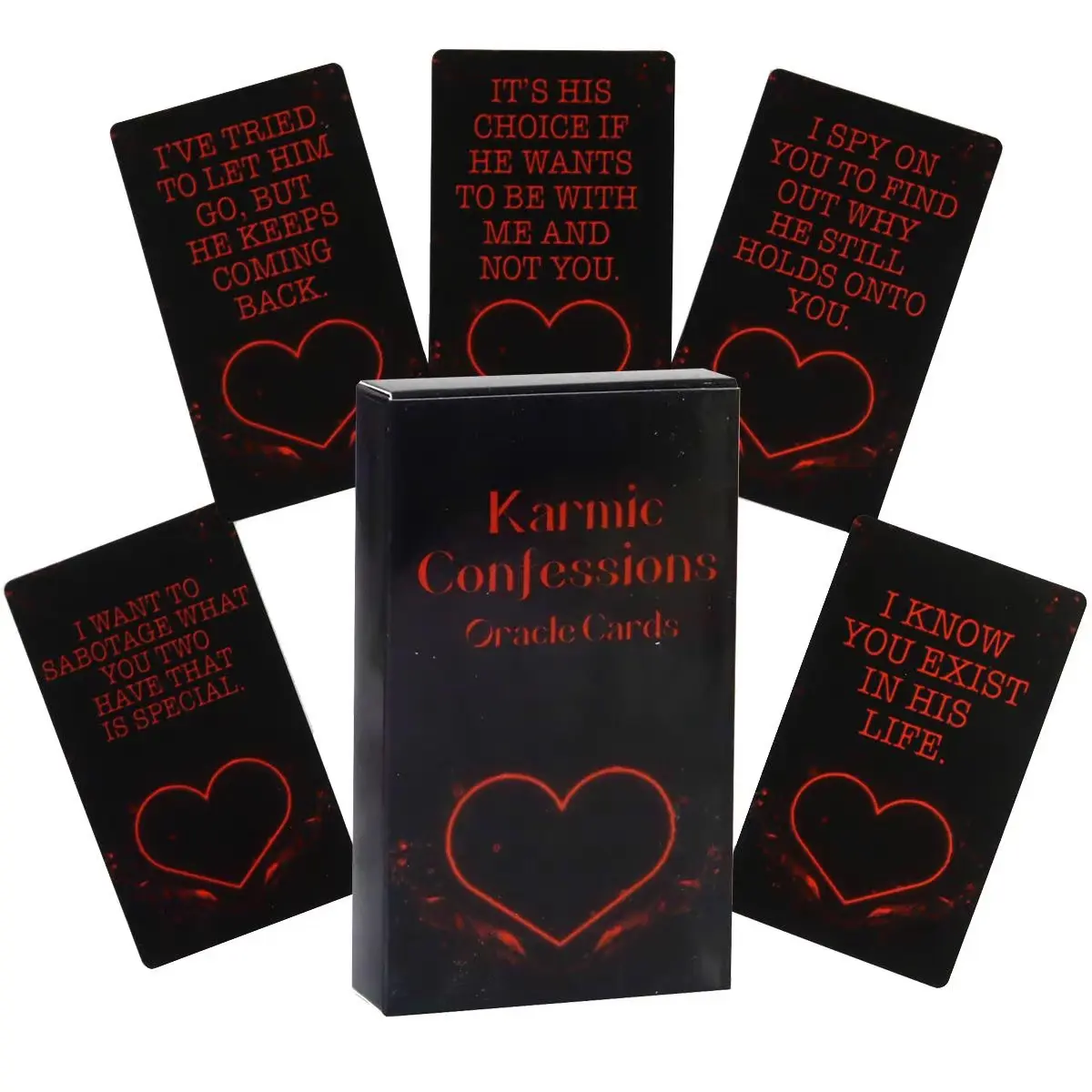 Divination Cards Set, 50-Piece Karmic Confessions Oracle Tarot Deck, Insightful Cards, English Message Cards with Clear Messaging for Deep Insight & Clarity, Ideal for Beginners, Party Essential, Parties & Gifts, Card Game Sets