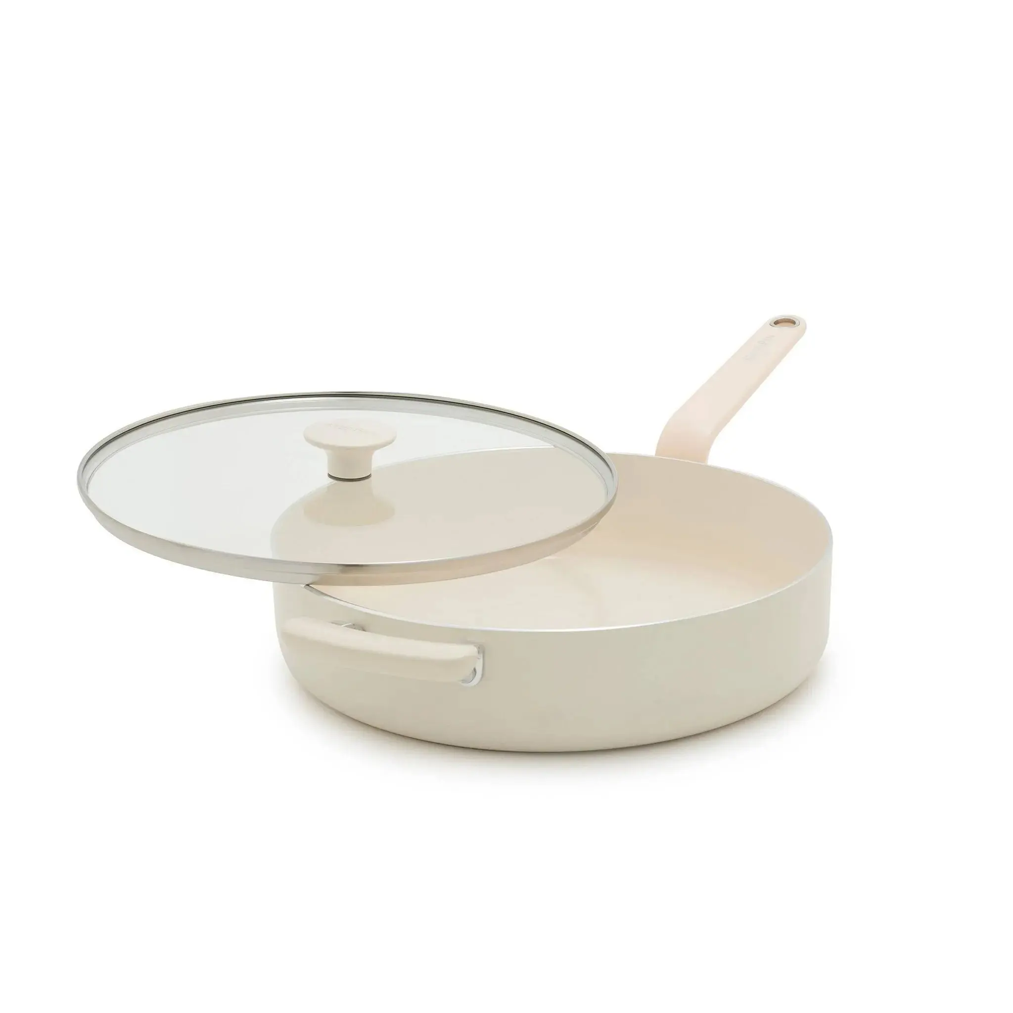 Advanced 5qt Ceramic Nonstick Saute Pan with Lid - Cream