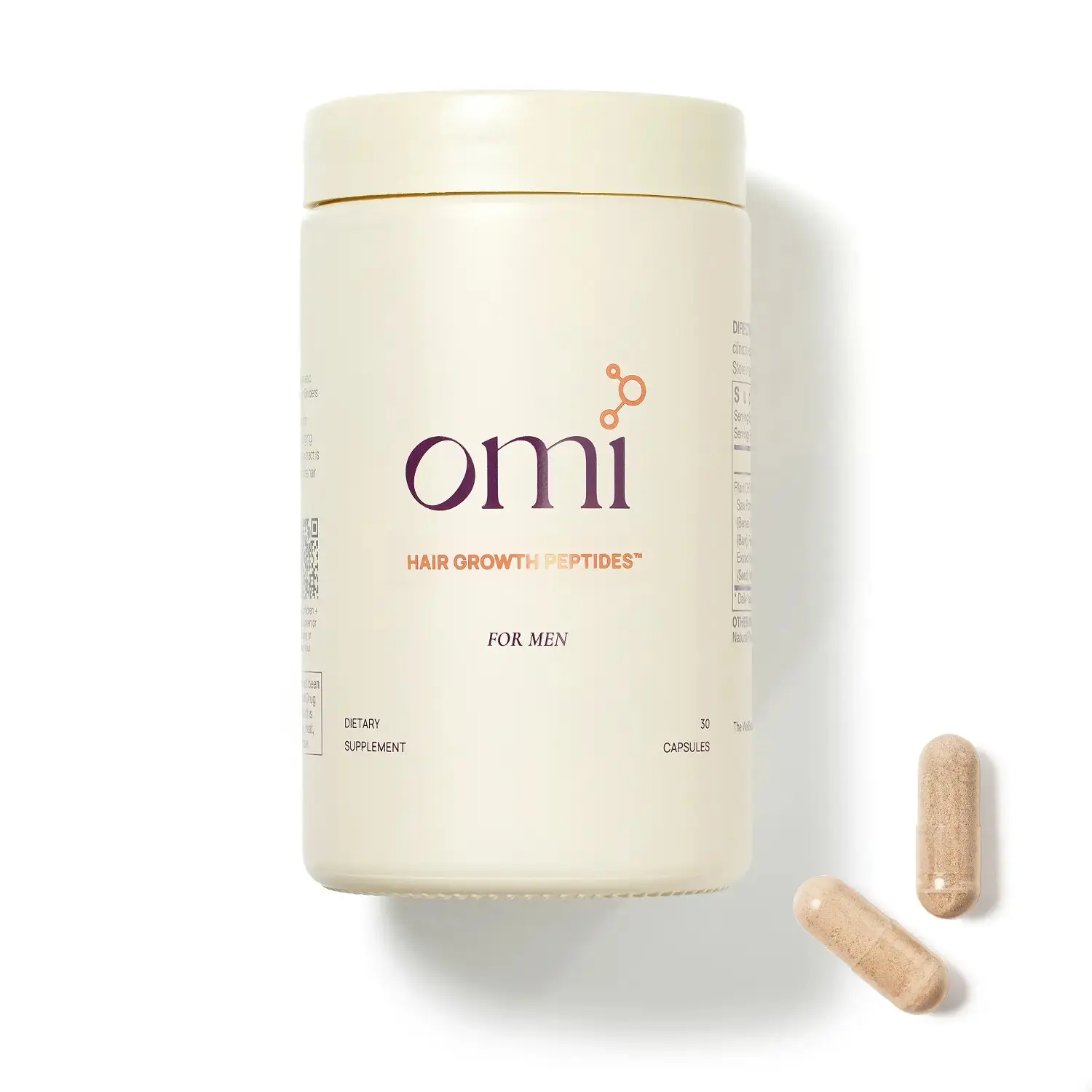 OMI Hair Growth Peptides For Men, Clinically Tested for Visibly Thicker and Stronger Hair, Doctor-Developed