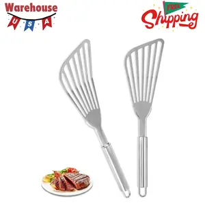 2Pack Fish Spatula Stainless Steel,Premium Fish Turner Spatula
