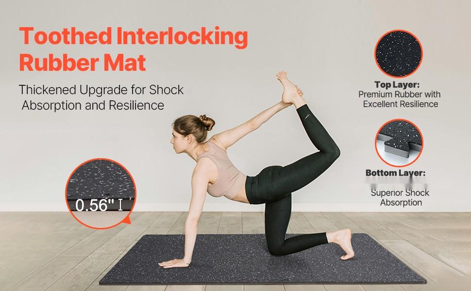 25-Piece 0.56-Inch Thick Gym Floor Mats, 24 X 24 Inch Interlocking EVA Foam And Rubber Top Puzzle Mats, 100 Sq Ft Coverage, Waterproof, Non-Slip Exercise Flooring For Gym, Home, Garage, Basement, Black And White 25-Piece 0.56-Inch Thick Gym Floor Mats, 24 X 24 Inch Interlocking EVA Foam And Rubber Top Puzzle Mats, 100 Sq Ft Coverage, Waterproof, Non-Slip Exercise Flooring For Gym, Home, Garage, Basement, Black And White