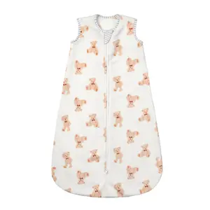 Flannel Baby Sleep Sack, 1-18 Months Baby Sleeping Bag All-Season With Dual Zipper