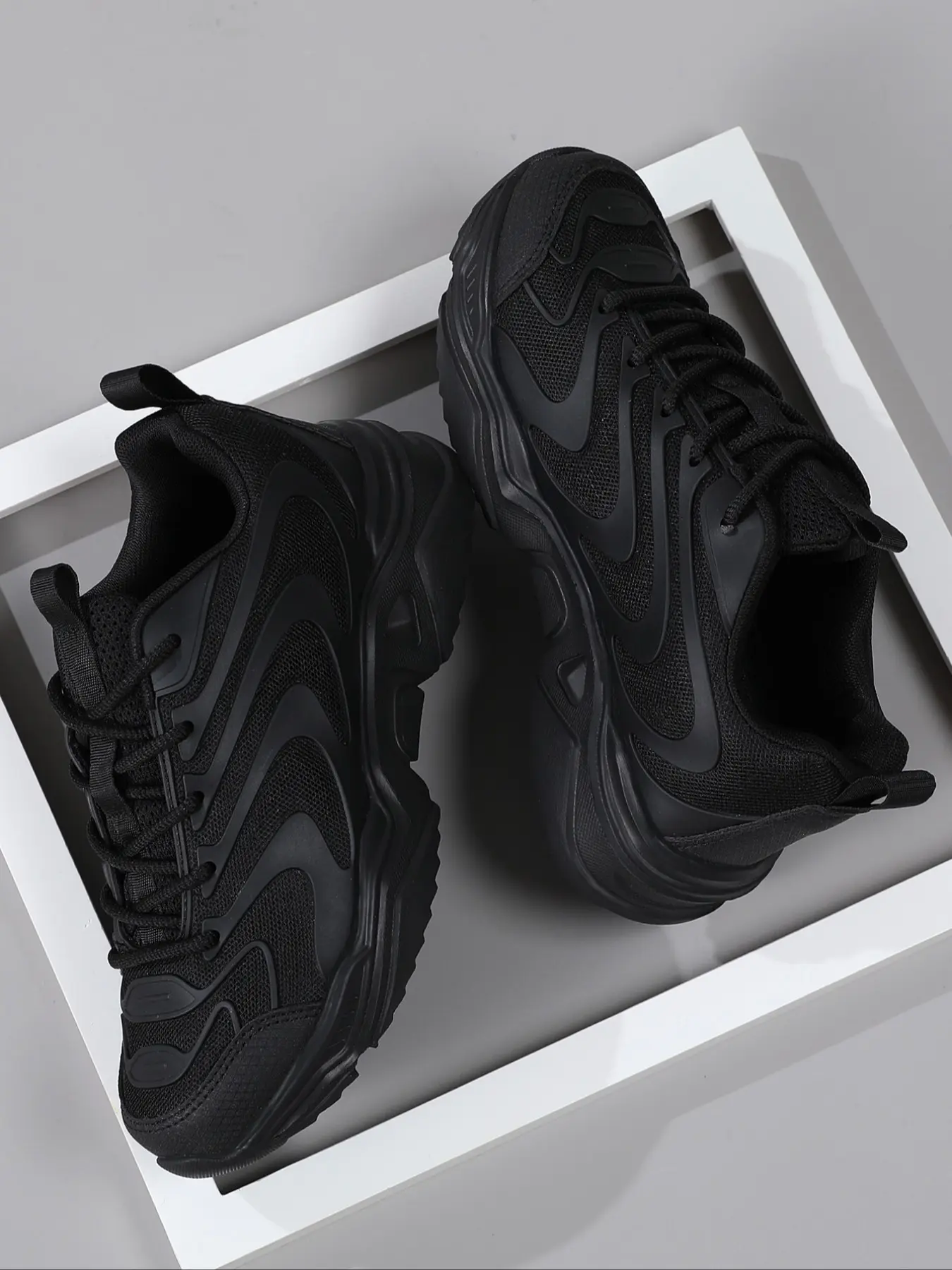 Men's Sporty Lace Up Sneakers, Workout Sneakers, Casual Comfortable Breathable Running Training Shoes, Trendy Sports Shoes for Men Daily Wear, Running Athletic Shoes, Fashion Running Sneakers