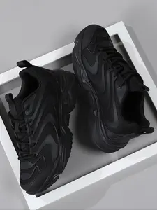 Men's Sporty Lace Up Sneakers, Casual Comfortable Breathable Running Training Shoes, Trendy Sports Shoes for Men Daily Wear, Running Athletic Shoes