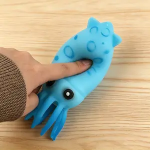 TPR Octopus Squishy Toy Kawaii Sea Animal Squeeze Fidget Stress Relief ASMR Sensory Toy TikTok Viral Desk Decor Party Favor Gift For Kids Teens Adults
