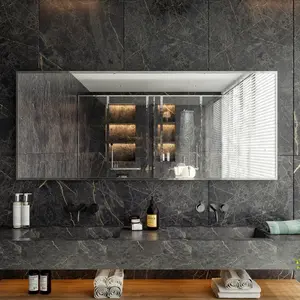Eviva Sax 72" x 30" Rectangular Chrome Metal Framed Mirror