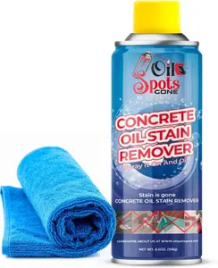 Concrete Oil Stain Remover Spray - Effective Cleaner for Garage, Driveway & More