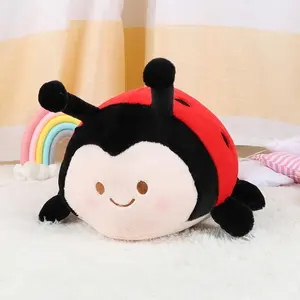 Red Ladybug Plush Toy, Soft Fluffy Ladybug Stuffed Animal, Kawaii Fuzzy Plush for Kids Gift Birthday Gifts, Festival Gifts, Plush Figures Plush Dolls, Party Gifts