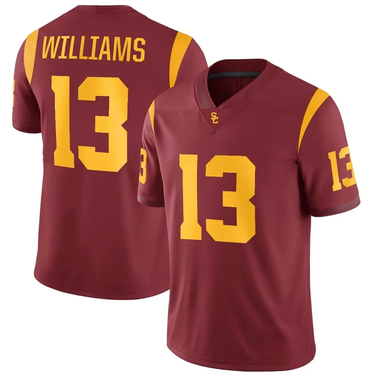 Unisex Football Williams 13 USC Trojans Team Game Football Jersey - Cardinal