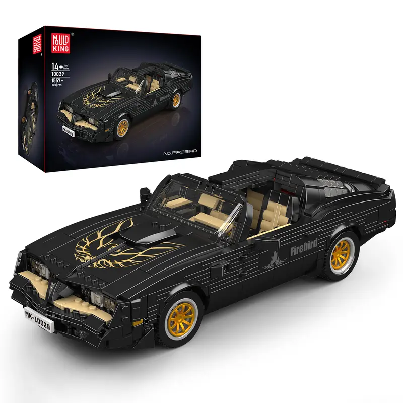 Mould King 10029 Firebird American Sports Car Static BPA-Free Building Blocks Set - 1557-Piece STEM DIY Brick Kit, 3D Model Building Kits for Adults, Christmas & Children's Day Collectible Toy,familyfun