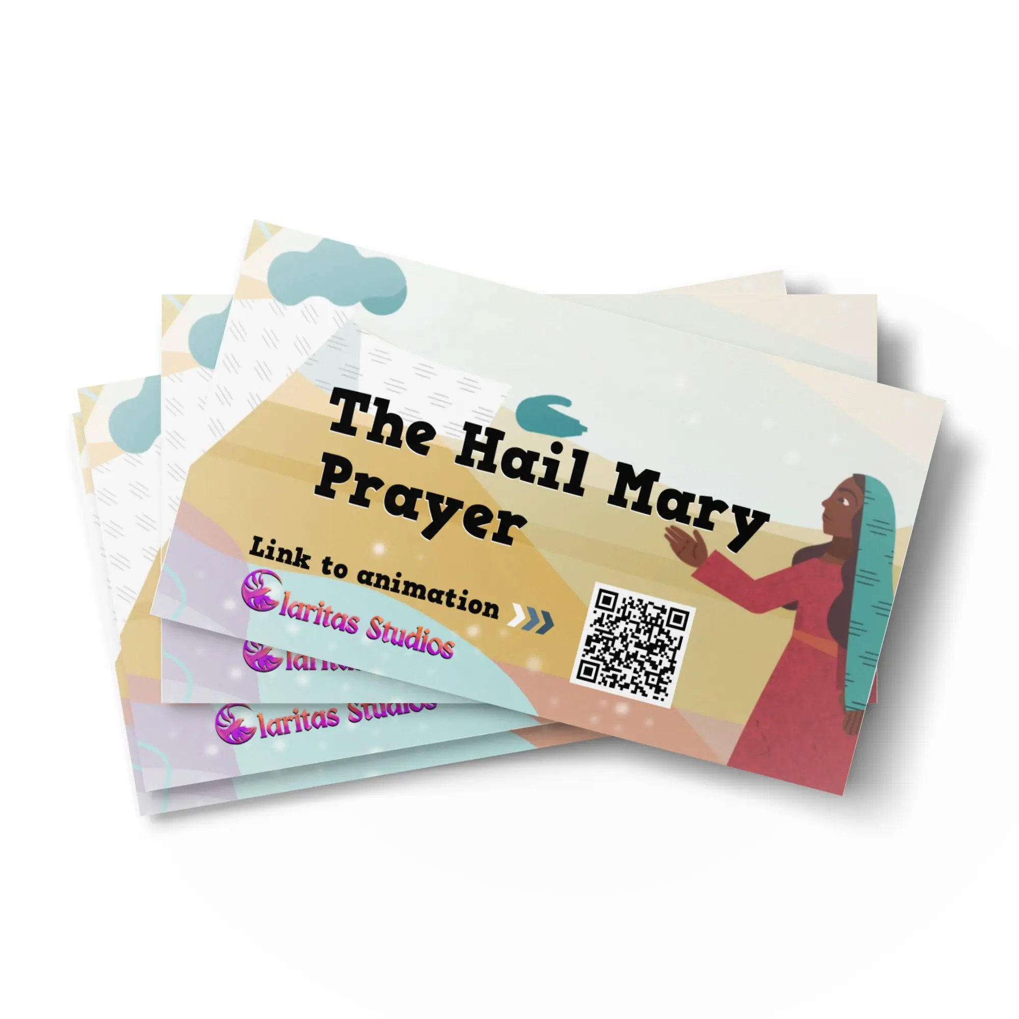 Hail Mary Prayer Cards  – Catholic Marian Prayer Animation & Song