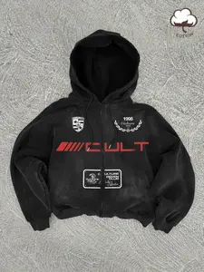 Men's Letter & Tribal Print Zip Up Hoodie, Graphic Hoodies, Casual Regular Fit Long Sleeve Hooded Sweatshirt for Spring & Fall, Fashion Men's Clothes for Daily Wear, Tops, Cotton