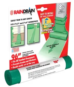 212 MAIN Frost King DE46 46-in. Green Plumbing Tool - Downspout Drain Away, Easy Install, Flexible Roll, Fits Downspouts (Specialty Garden & Hardware Tool)