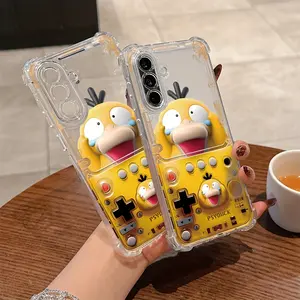 Cute Cartoon Psyduck Phone Case for Samsung Galaxy a Series, Anti-Drop Transparent Soft Back Cover, 4g 5g Compatible Accessories