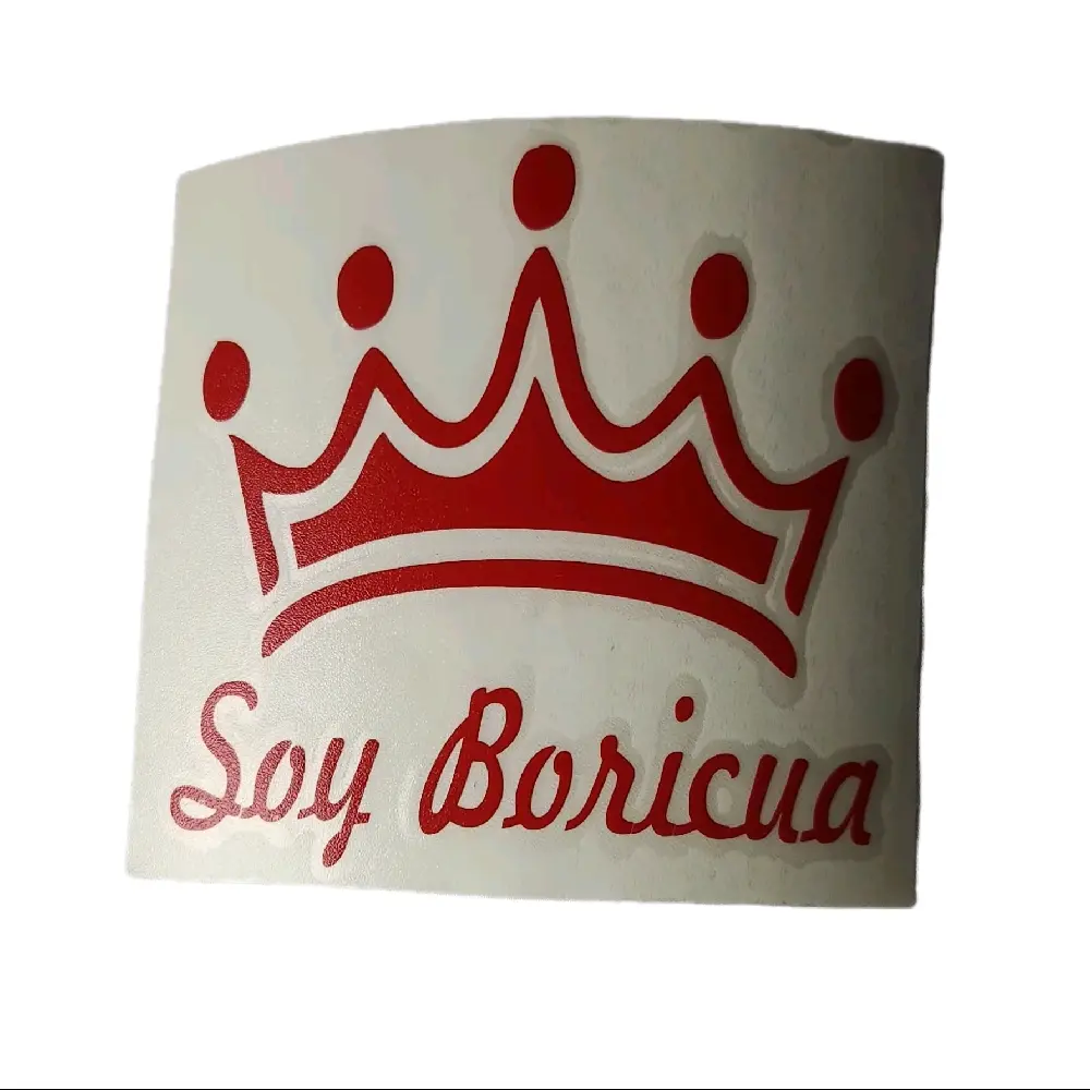 vinyl stickers soy boricua  tamaño 5x3 disponible en varios colores