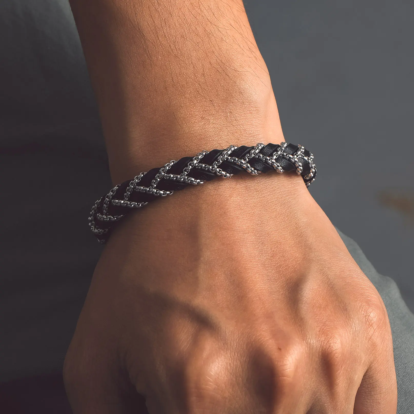 FaithHeart Stainless Steel Chain Rope Bracelets with Magnetic Buckle