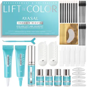Korean Formula Lash Lift Kit Thio Free Non Irritating Eyelash Perm Home Use with Instructions for Natural Long Lasting Lash Lift