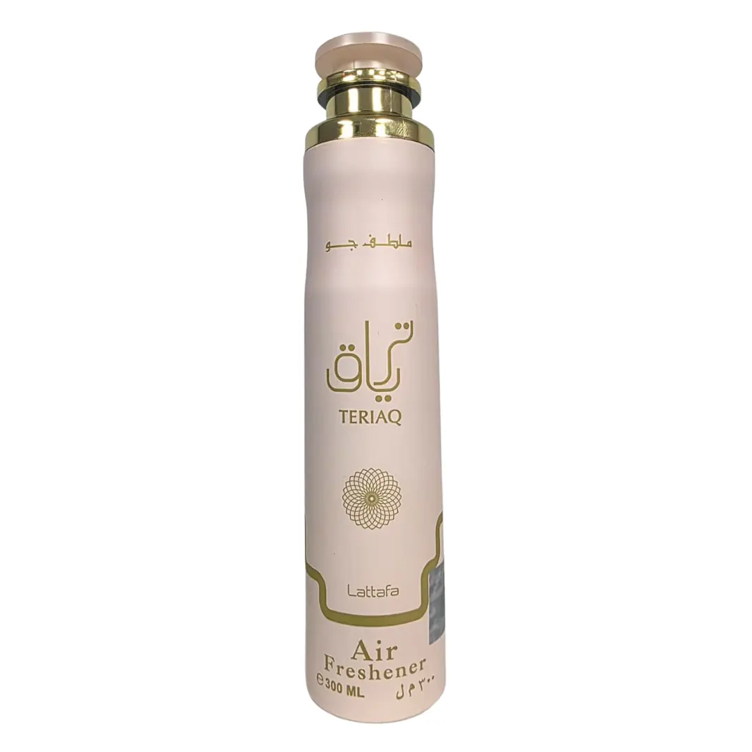 Lattafa Teriaq 300ML Air Freshener Spray, Long-Lasting Fragrance Aroma, Generous Supply for Home and Office, Home Care Freshener Sprays, Home Use Sprays