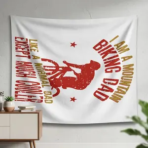 I Am a Mountain Biking Dad Fun Mini Poster Print Gift, Casual Knit Tapestry Type, Perfect Father's Day Present, Model Xinghao 114514