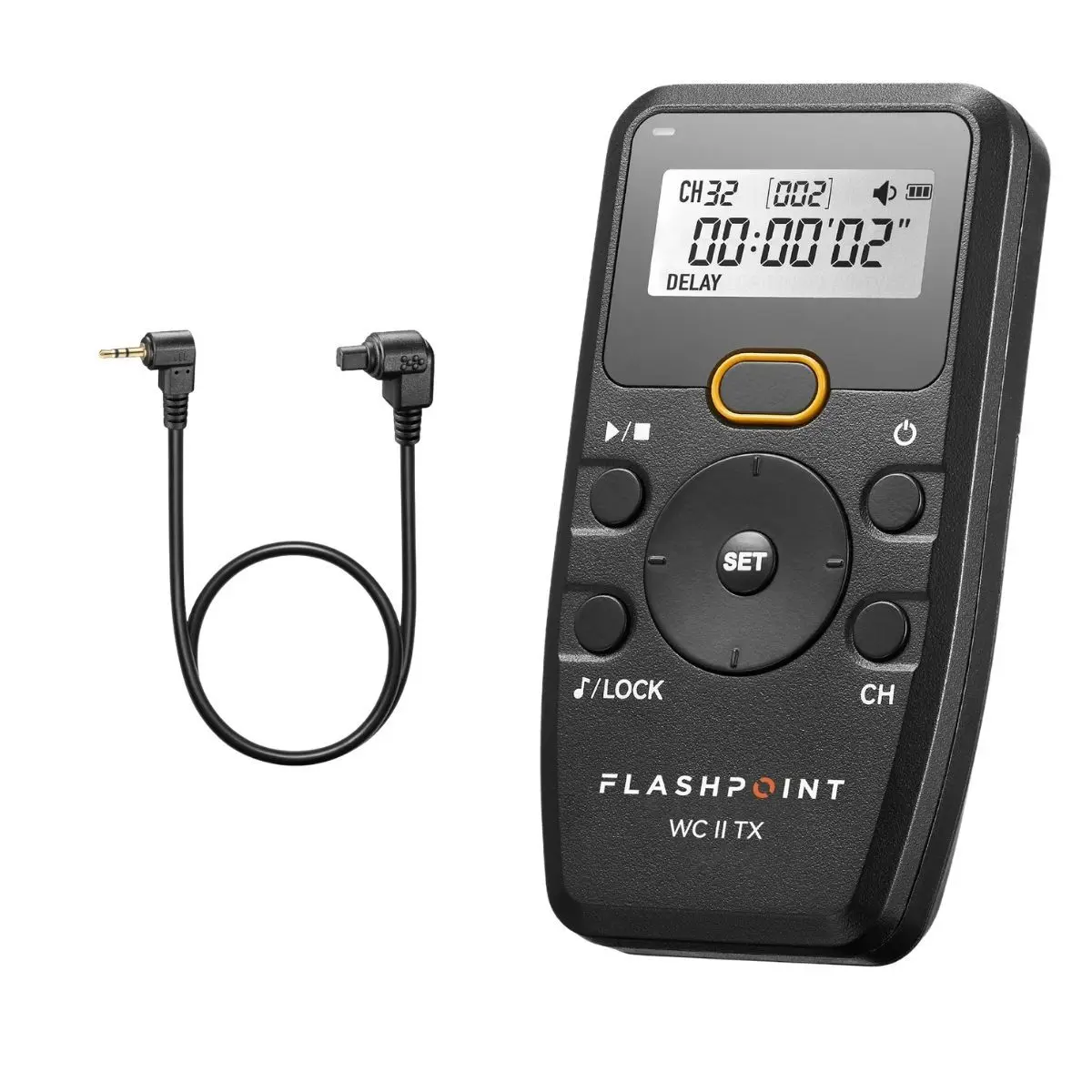 Flashpoint Wave Commander II Wireless Remote Shutter Release Transmitter Device - Portable Camera Recording Accessory with 3-Pin Cable for Canon Cameras, Godox TR-C3, Accessories
