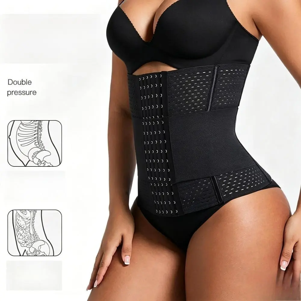 Tummy Control Ab Belt Trimmer Cincher Workout Waist Trainer Corset Body Shaper Shapewear Wrap Dress Relaxed Fit Leggings Blouse Low Rise Wedding Guest Valentine Curvy Short Sleeve T-Shirt, Flexible, Versatile