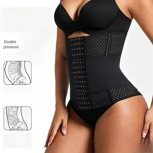 Tummy Control Ab Belt Trimmer Cincher Workout Waist Trainer Corset Body Shaper Shapewear Wrap Dress Relaxed Fit Leggings Blouse Low Rise Wedding Guest Valentine Curvy Short Sleeve T-Shirt, Flexible, Versatile