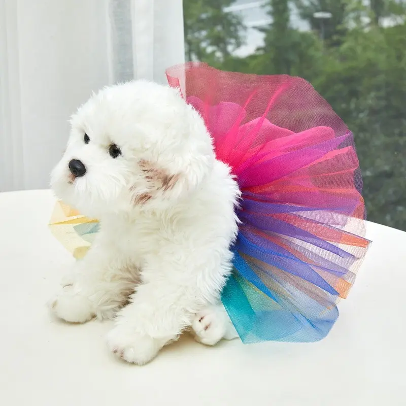 Pet Tutu Dress for Dogs, Shiny Sequin Dog Costume, Cute Half Skirt with Tie Straps, Festive Pet, Puppy Clothes, Perfect for Holidays