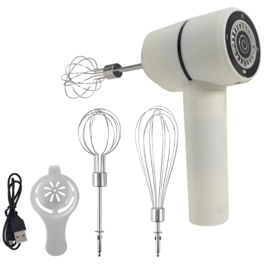 Electric Hand Whisk With USB Charging, Multi-Functional Kitchen Gadget for Baking & Mixing