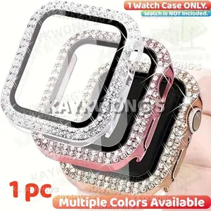 KAYKWONG'S 1 Durable Watch Screen Protector Case, Fits for Series 11/10/9/8/7/6/5/4, 49mm/46mm/45mm/44mm/42mm/41/40mm Front Cover Protection, Simulated Diamond Design