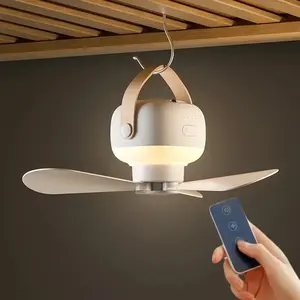Portable Wireless Mini Fan Light, USB Fan with Stand, Night Lamp, Home Use, Holiday Gift, Compact Design, Energy Efficient, Ceiling Fan Lights
